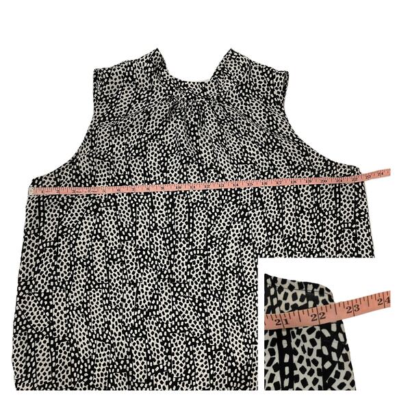 Who What Wear Domino Dot Sleeveless Top - Black/White - XXL - Picture 2 of 9